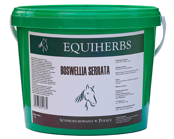 Boswellia Serrata Kadzidłowiec EQUIHERBS Wiaderko 1kg.